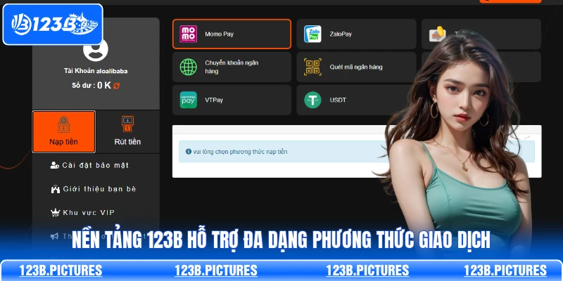 Nền tảng 123B hỗ trợ đa dạng phương thức giao dịch