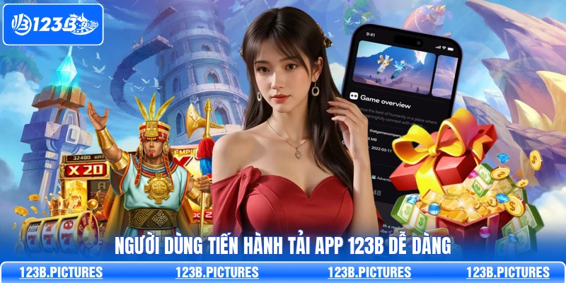 Người dùng tiến hành tải app 123B dễ dàng