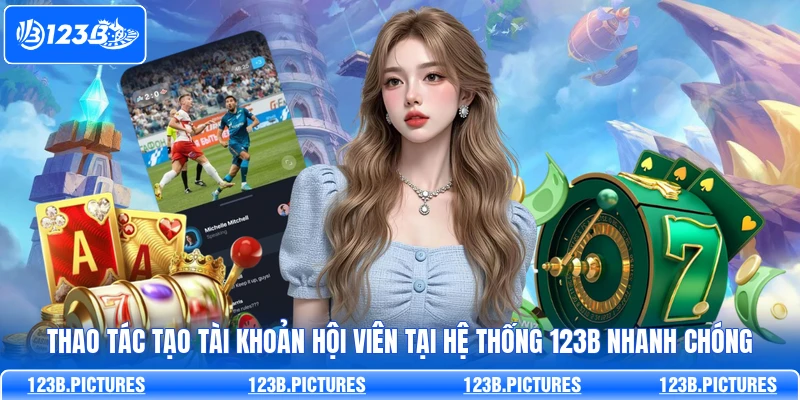 Thao tác tạo tài khoản hội viên tại hệ thống 123B nhanh chóng